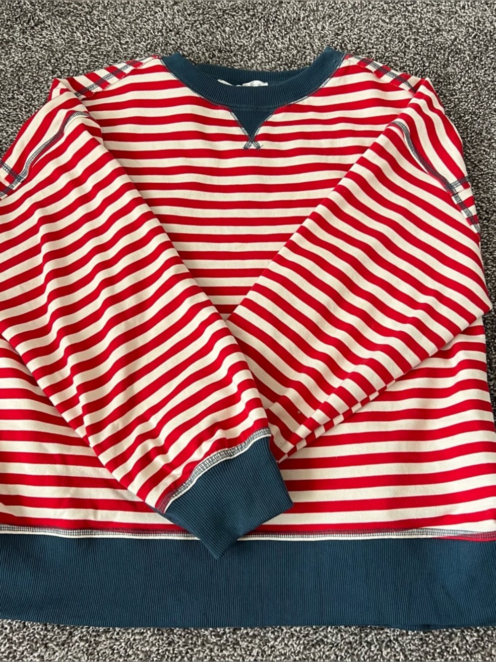 ALTARD STATE Striped Oversized Crewneck